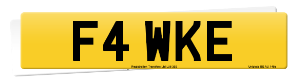 Registration number F4 WKE